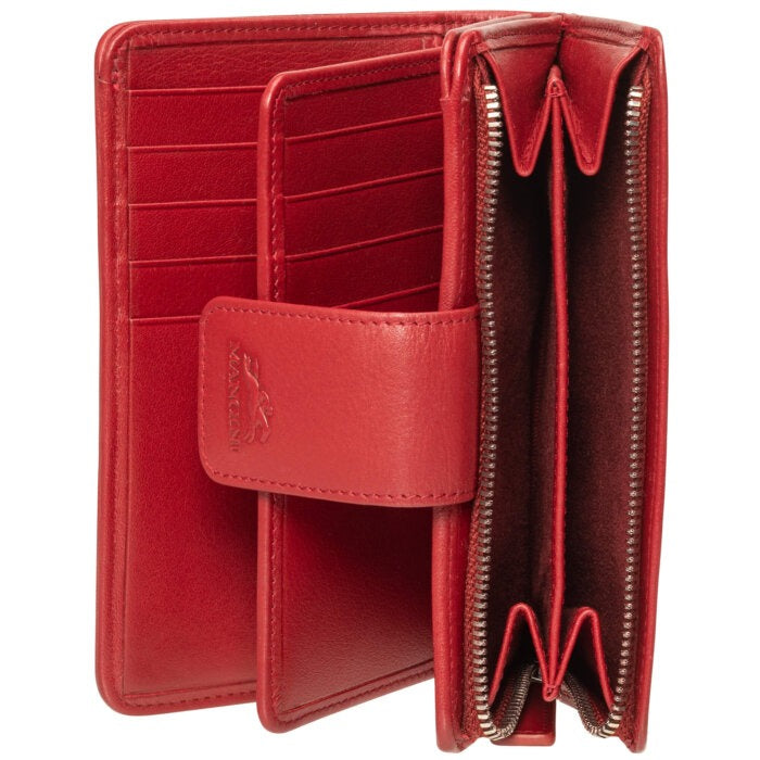 Mancini Basket Weave RFID Secure Medium Clutch Wallet 2