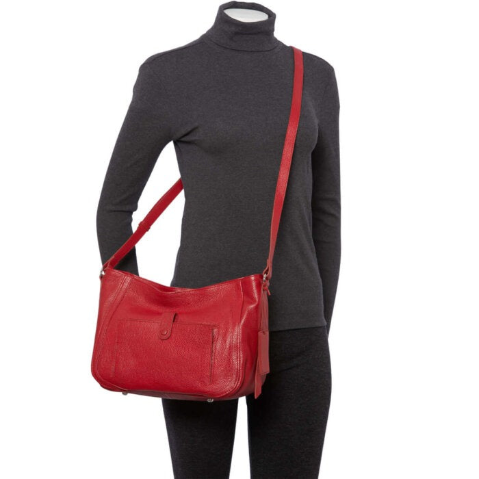 Mancini Pebbled Sophia Crossbody Bag 6