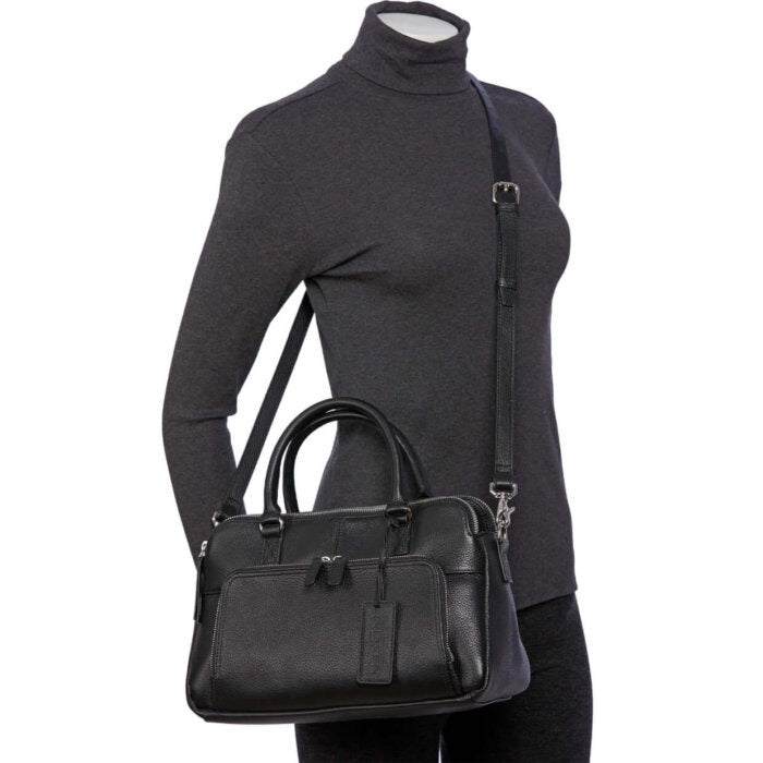 Mancini Pebbled Jennifer Satchel Bag 27