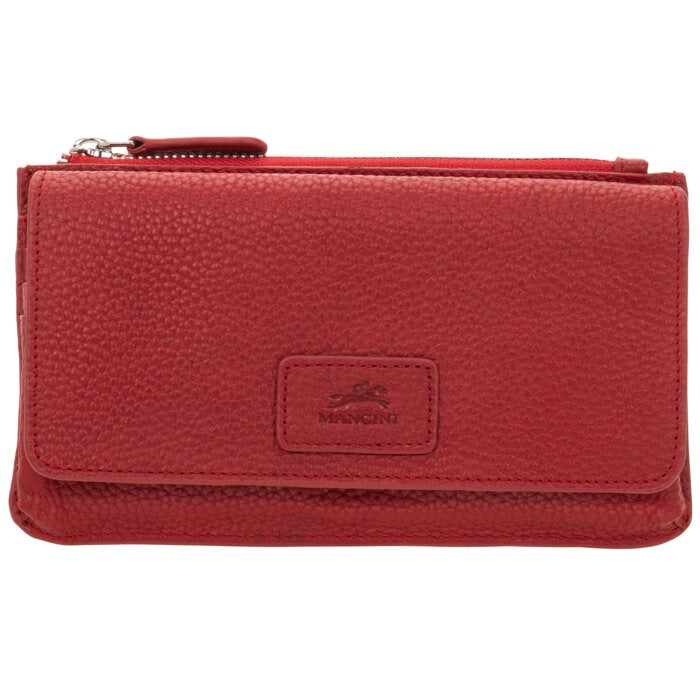 Mancini Pebbled Ladies RFID Crossbody Wallet 5