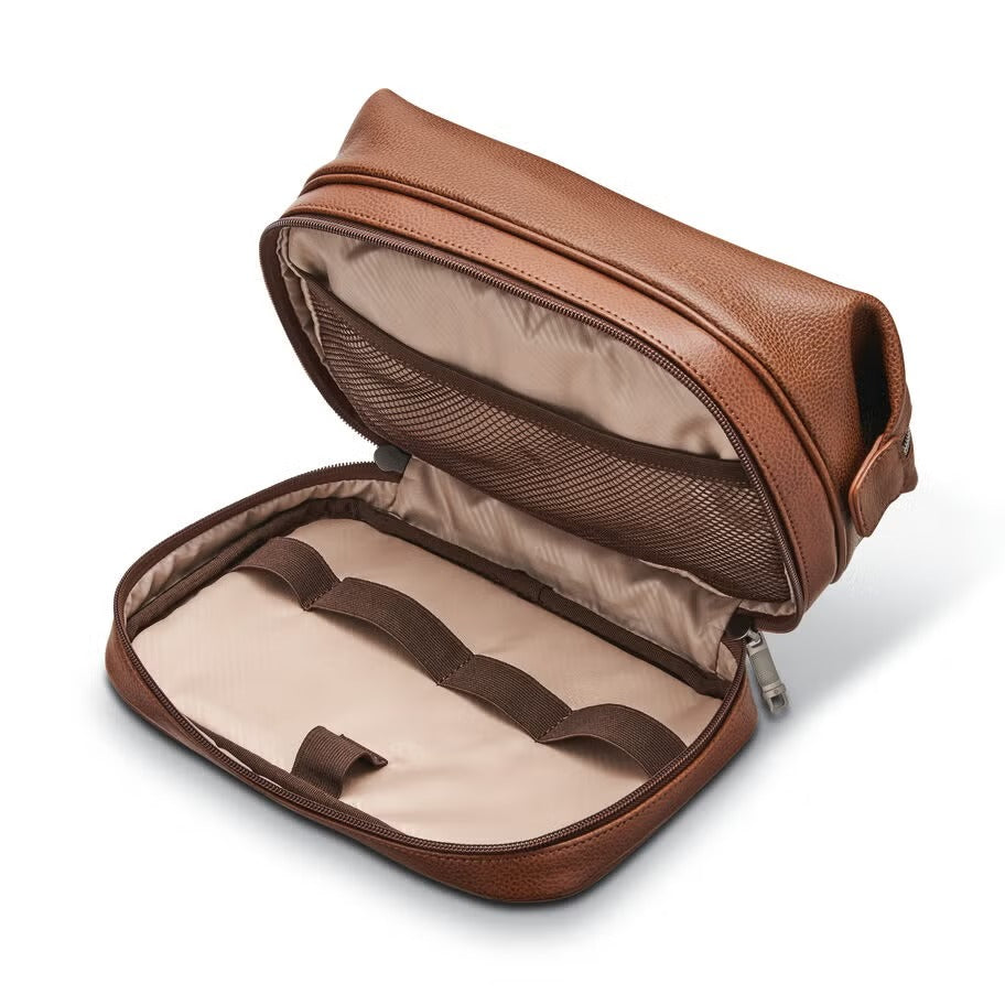 Samsonite Classic Leather Zip Bottom Travel Kit 6
