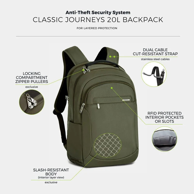 Travelon Anti-Theft Classic Large Backpack 16