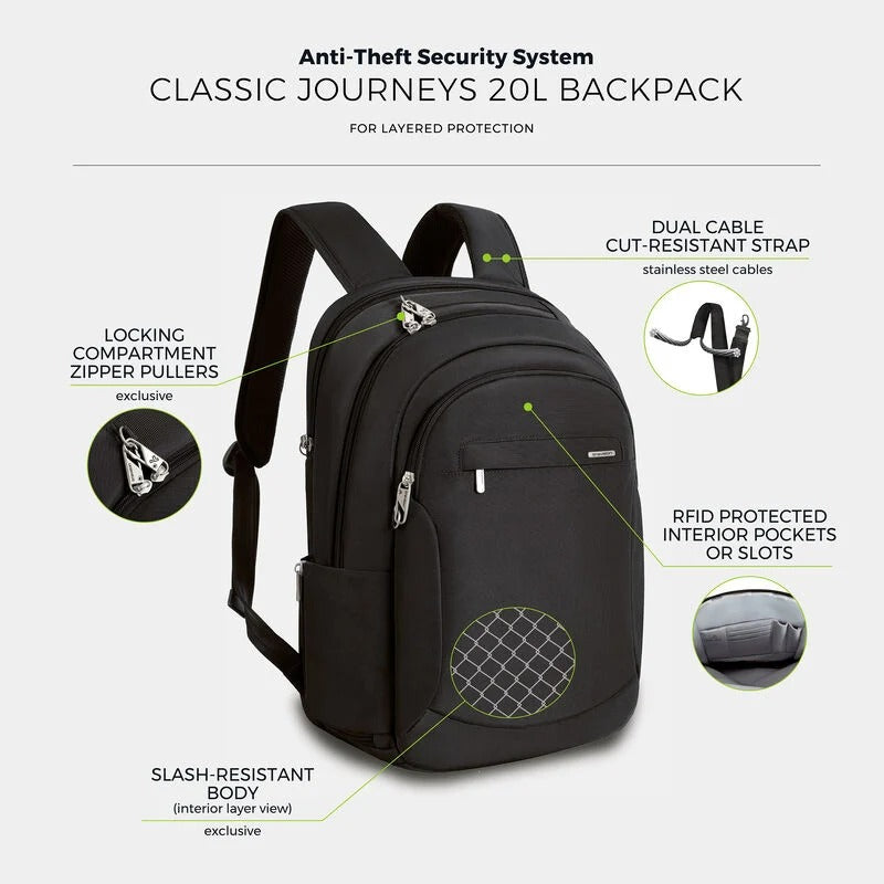 Travelon Anti-Theft Classic Large Backpack 37