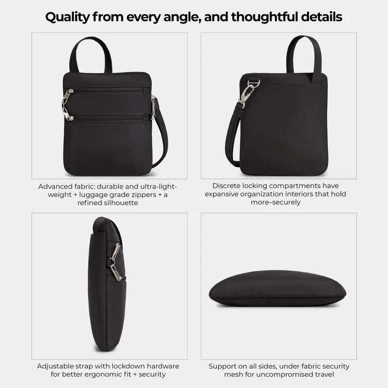 Travelon Anti-Theft Classic Slim Double Zip Crossbody 87