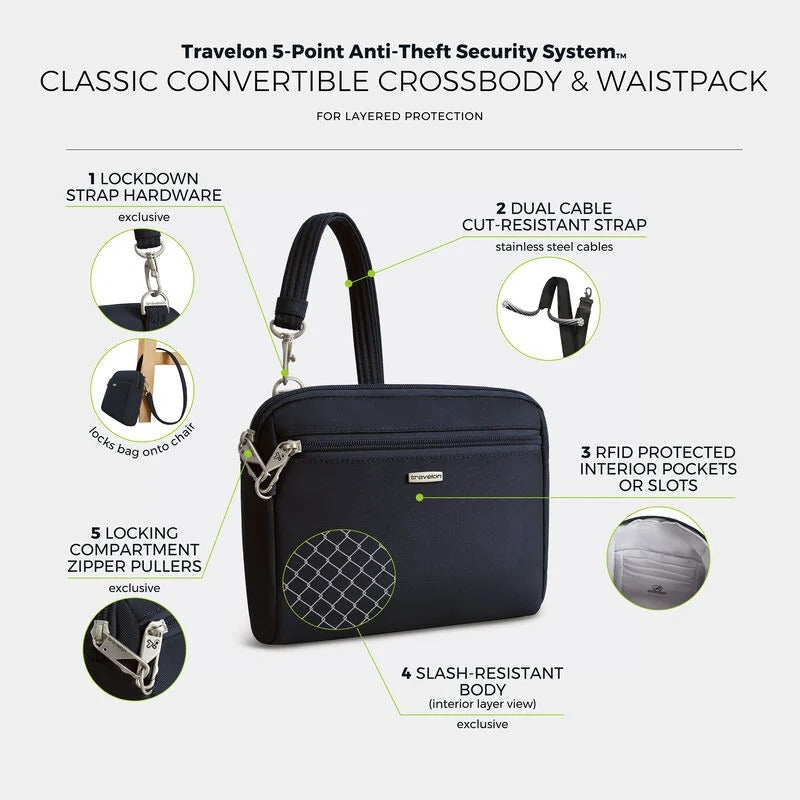 Travelon Anti-Theft Classic Convertible Crossbody 78