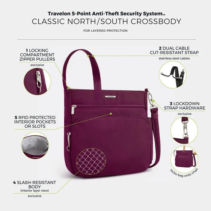 Travelon Anti-Theft Classic N/S Crossbody 21