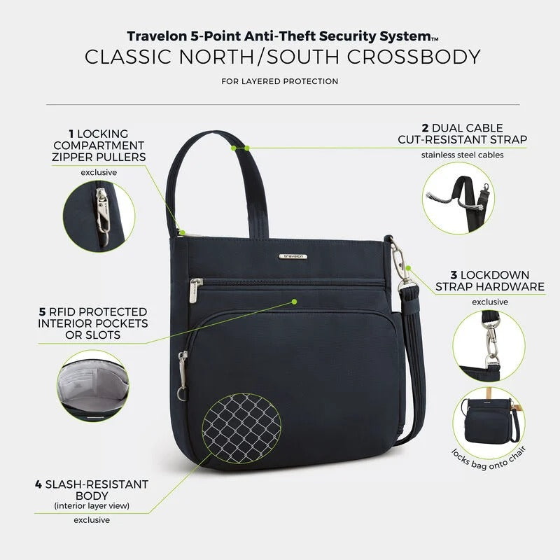 Travelon Anti-Theft Classic N/S Crossbody 93
