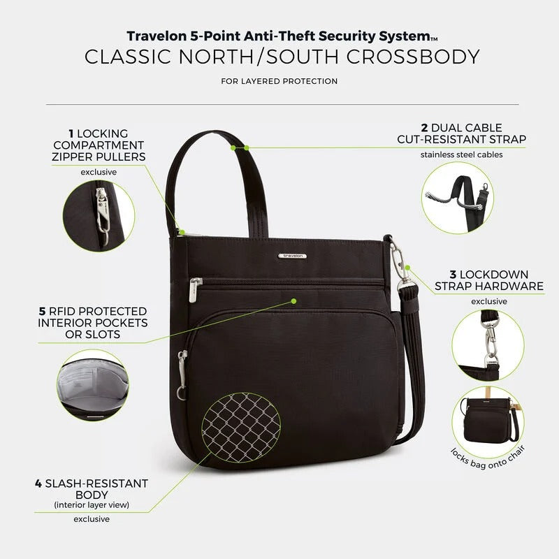 Travelon Anti-Theft Classic N/S Crossbody 73