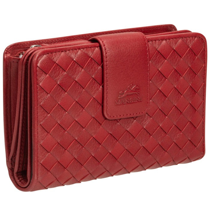 Mancini Basket Weave RFID Secure Medium Clutch Wallet 1