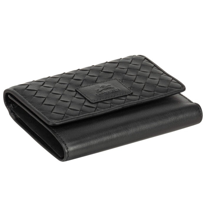 Mancini Basket Weave RFID Secure Medium Clutch Wallet 12