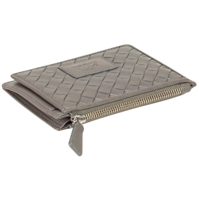 Mancini Basket Weave RFID Secure Card Case and Coin Pocket 15