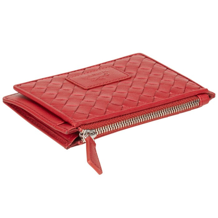Mancini Basket Weave RFID Secure Card Case and Coin Pocket 9