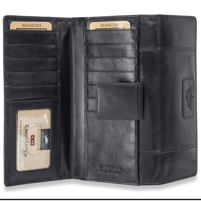 Mancini Casablanca Ladies’ RFID Secure Medium Clutch Wallet 22