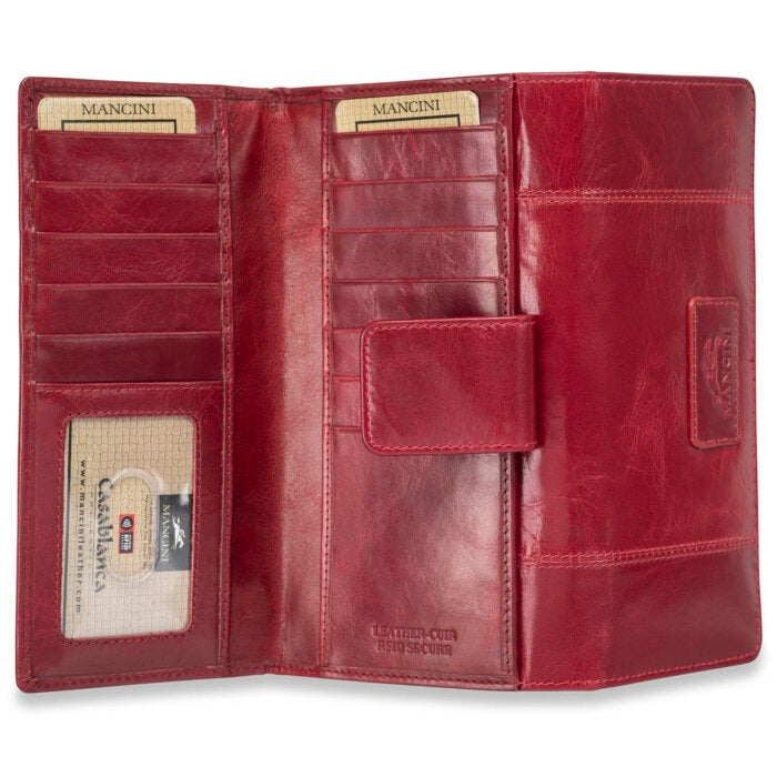 Mancini Casablanca Ladies’ RFID Secure Medium Clutch Wallet 14