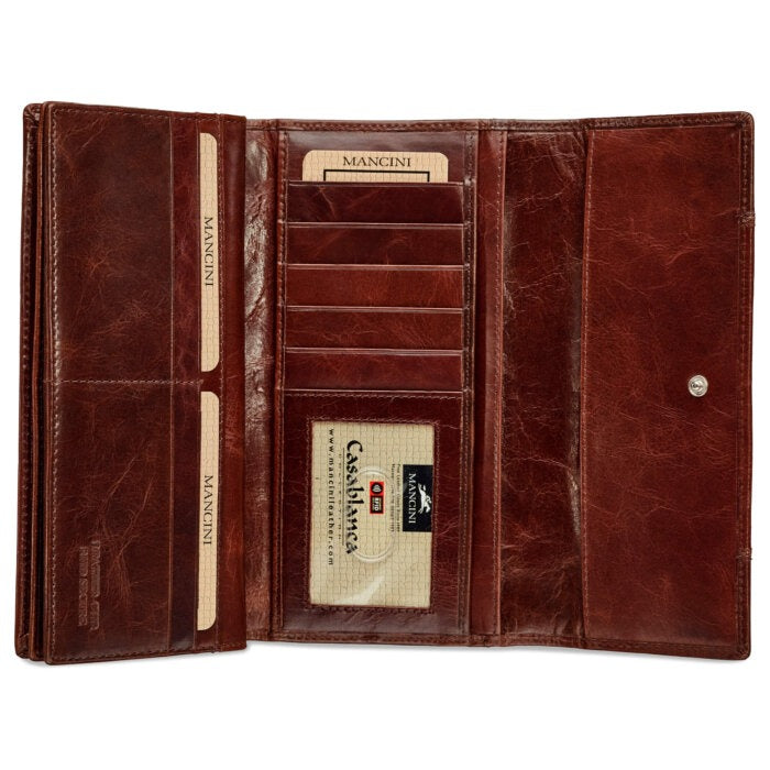 Mancini Casablanca Ladies’ RFID Secure Trifold Wallet 19