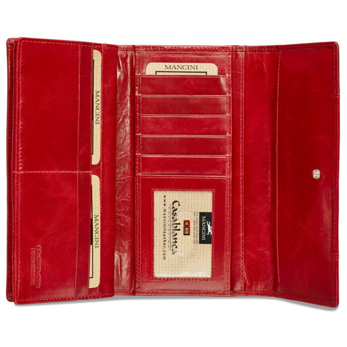Mancini Casablanca Ladies’ RFID Secure Trifold Wallet 14