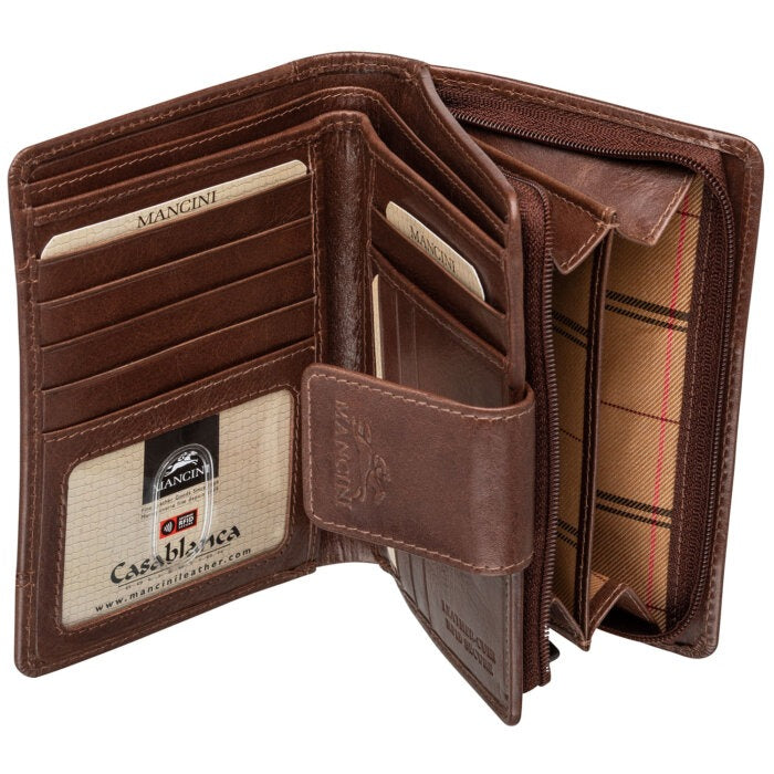 Mancini Casablanca Ladies’ RFID Secure Medium Clutch Wallet 16