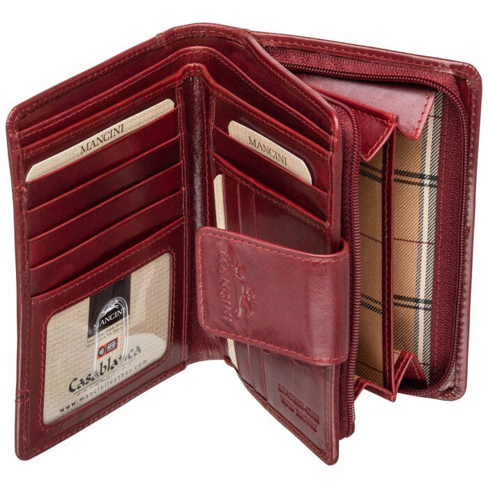 Mancini Casablanca Ladies’ RFID Secure Medium Clutch Wallet 12