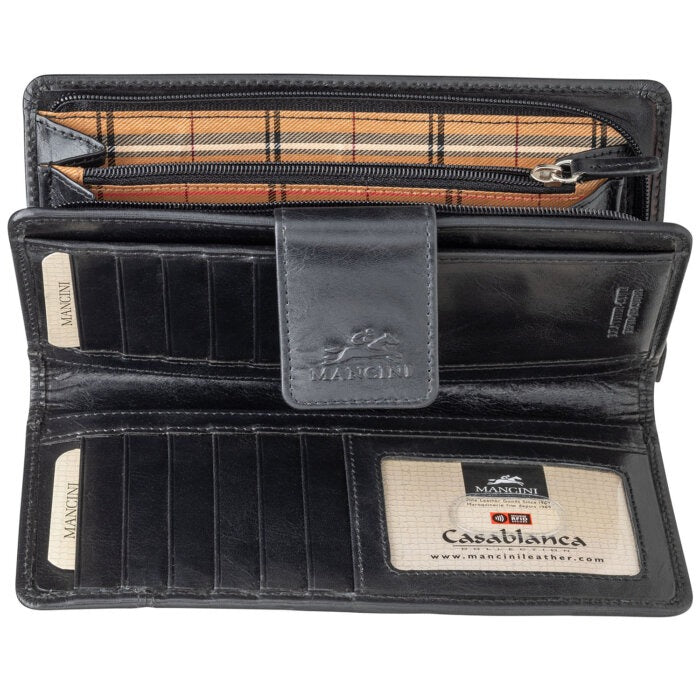 Mancini Casablanca Ladies’ RFID Secure Clutch Wallet 20