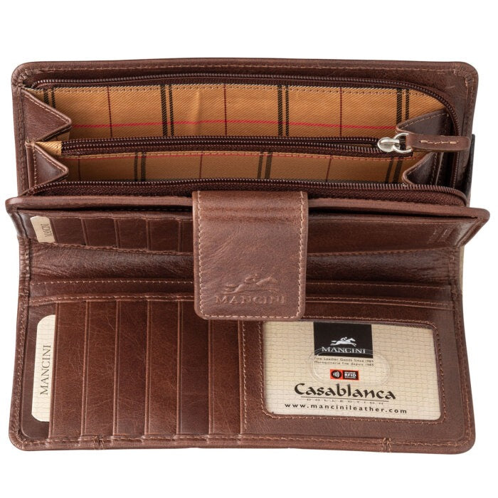 Mancini Casablanca Ladies’ RFID Secure Clutch Wallet 16