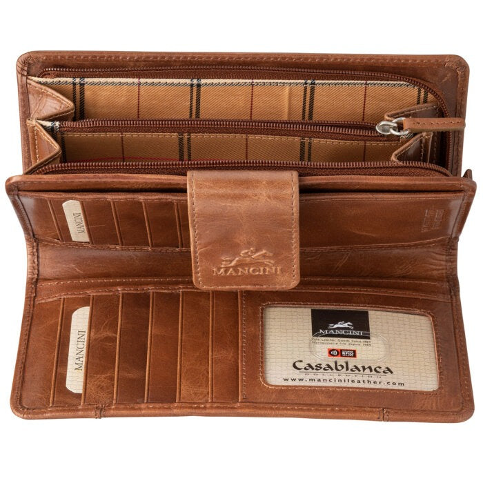 Mancini Casablanca Ladies’ RFID Secure Clutch Wallet 8
