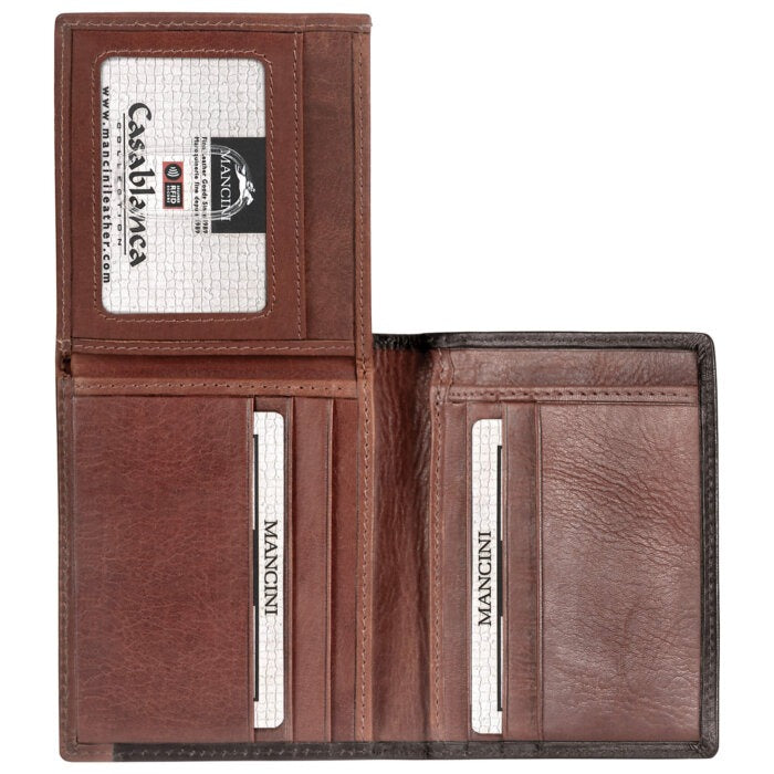 MANCINI Casablanca Men’s Unique Vertical Wing Wallet 8