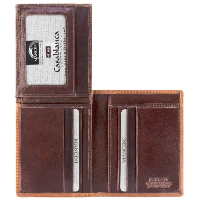 MANCINI Casablanca Men’s Unique Vertical Wing Wallet 6