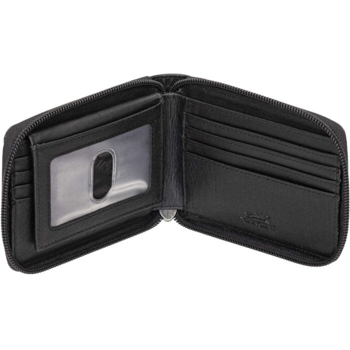 MANCINI Buffalo RFID Secure Zippered Billfold with Removable Passcase 7
