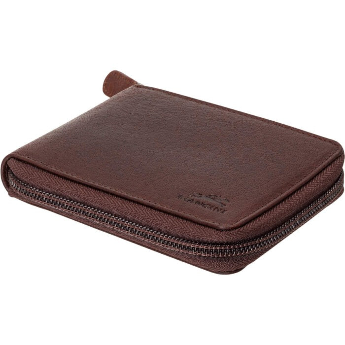 MANCINI Buffalo RFID Secure Zippered Billfold with Removable Passcase 6