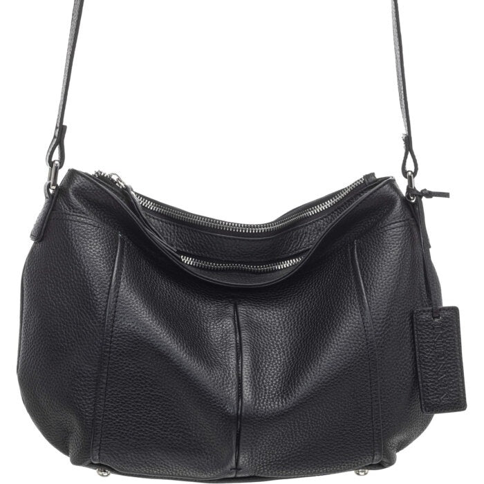 Mancini Pebbled Scarlet Crossbody Hobo Bag 9