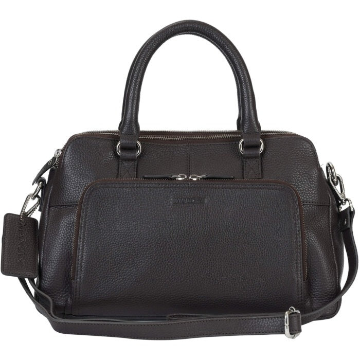 Mancini Pebbled Jennifer Satchel Bag 35