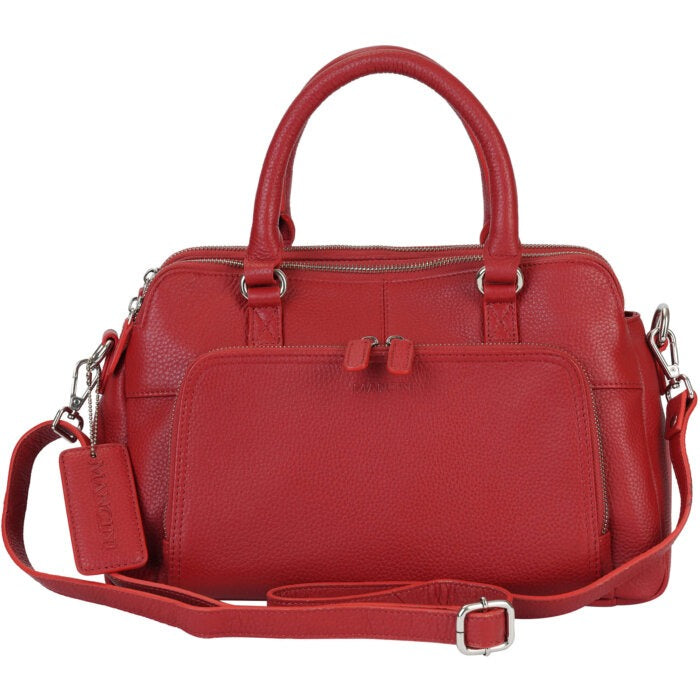 Mancini Pebbled Jennifer Satchel Bag 1