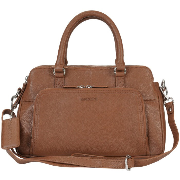 Mancini Pebbled Jennifer Satchel Bag 4