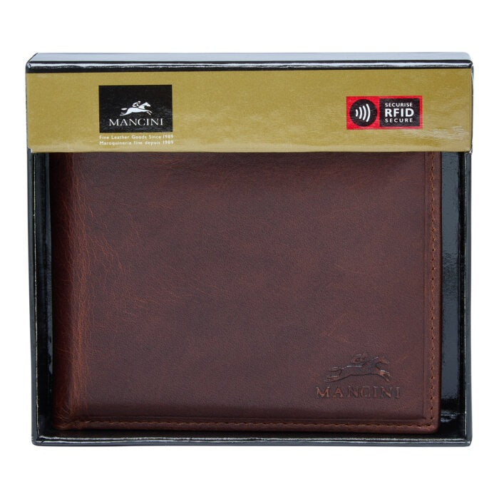 MANCINI Boulder Men’s RFID Secure Billfold with Removable Passcase 16