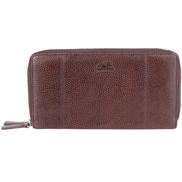 Mancini Fifth Avenue RFID Secure Double Zipper Wallet 13