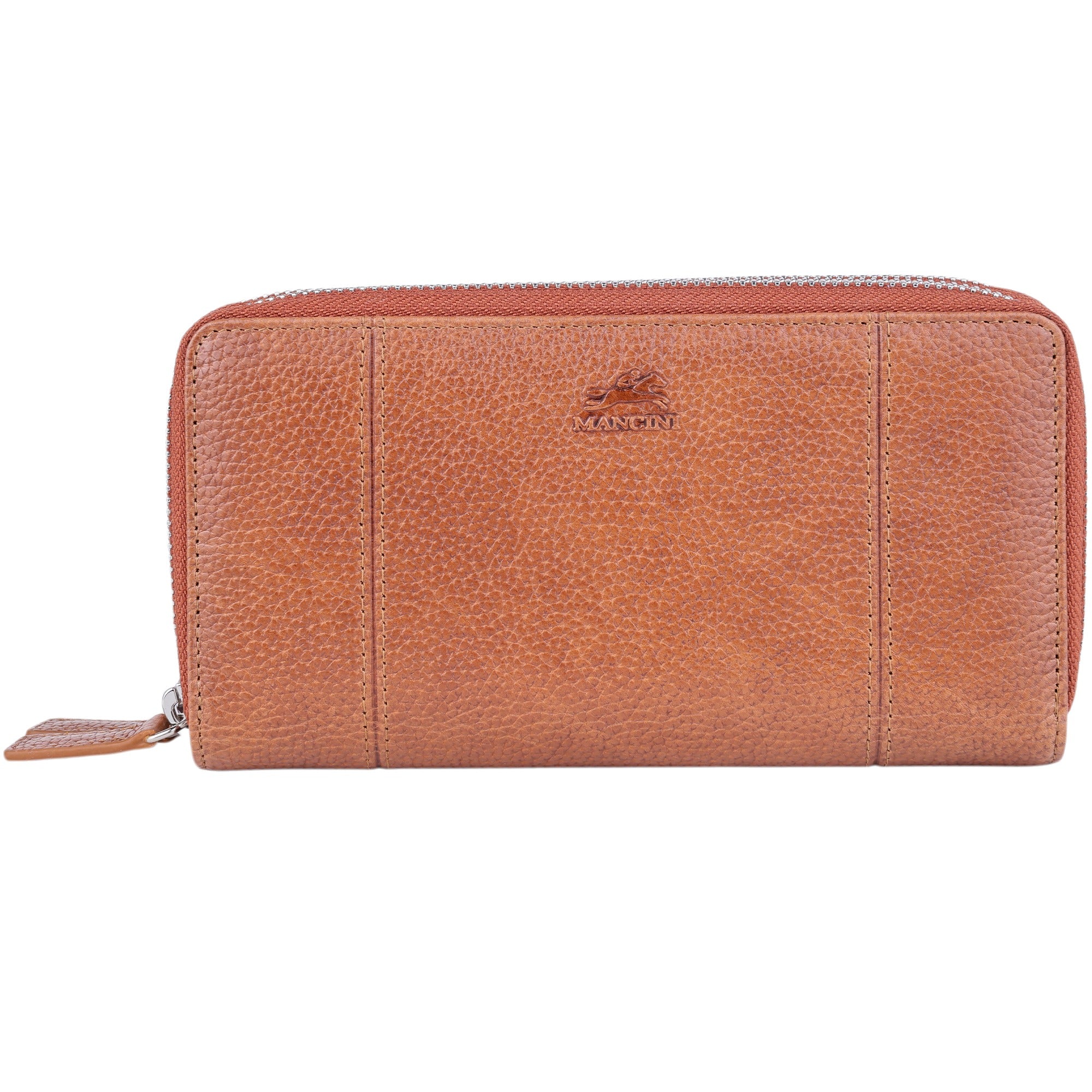 Mancini Fifth Avenue RFID Secure Double Zipper Wallet 12