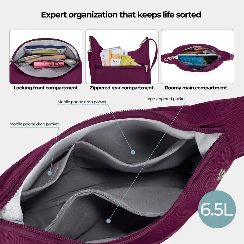 SAC BANDOULIÈRE ANTIVOL TRAVELON CLASSIQUE 46