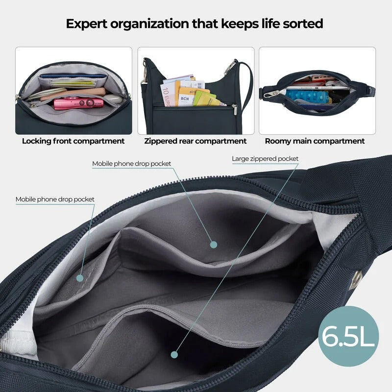 SAC BANDOULIÈRE ANTIVOL TRAVELON CLASSIQUE 65