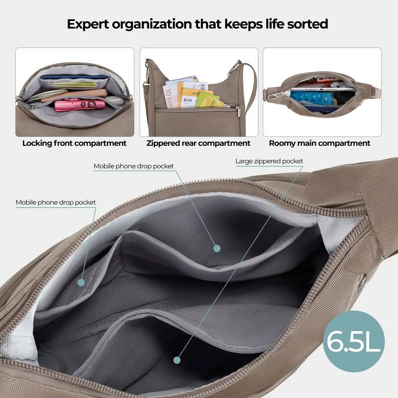 SAC BANDOULIÈRE ANTIVOL TRAVELON CLASSIQUE 13