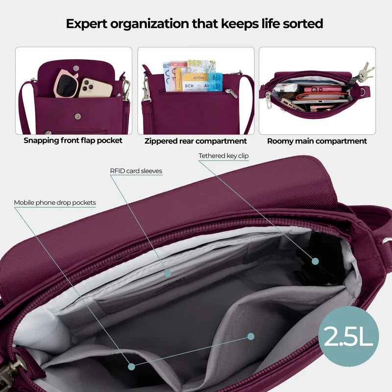 Travelon Anti-Theft Classic Mini Shoulder Bag 16