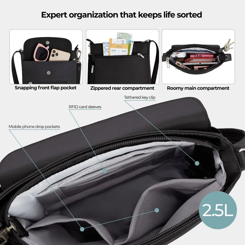 Travelon Anti-Theft Classic Mini Shoulder Bag 58