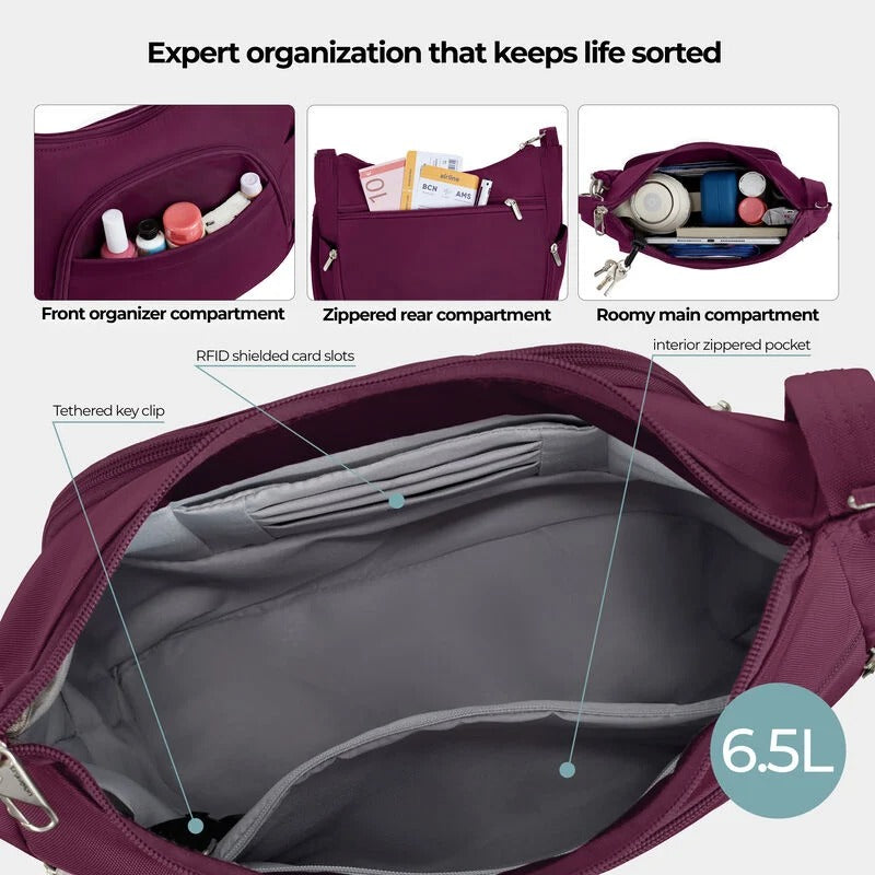 Travelon Anti-Theft Classic Crossbody Bucket Bag 48