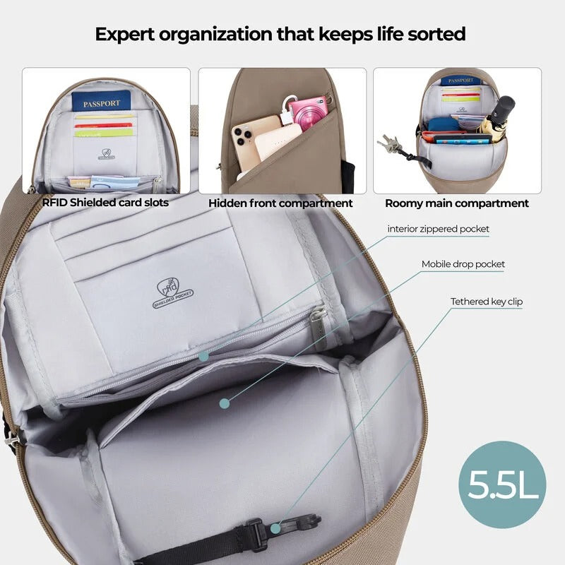 Travelon Anti-Theft Classic Sling Bag 16