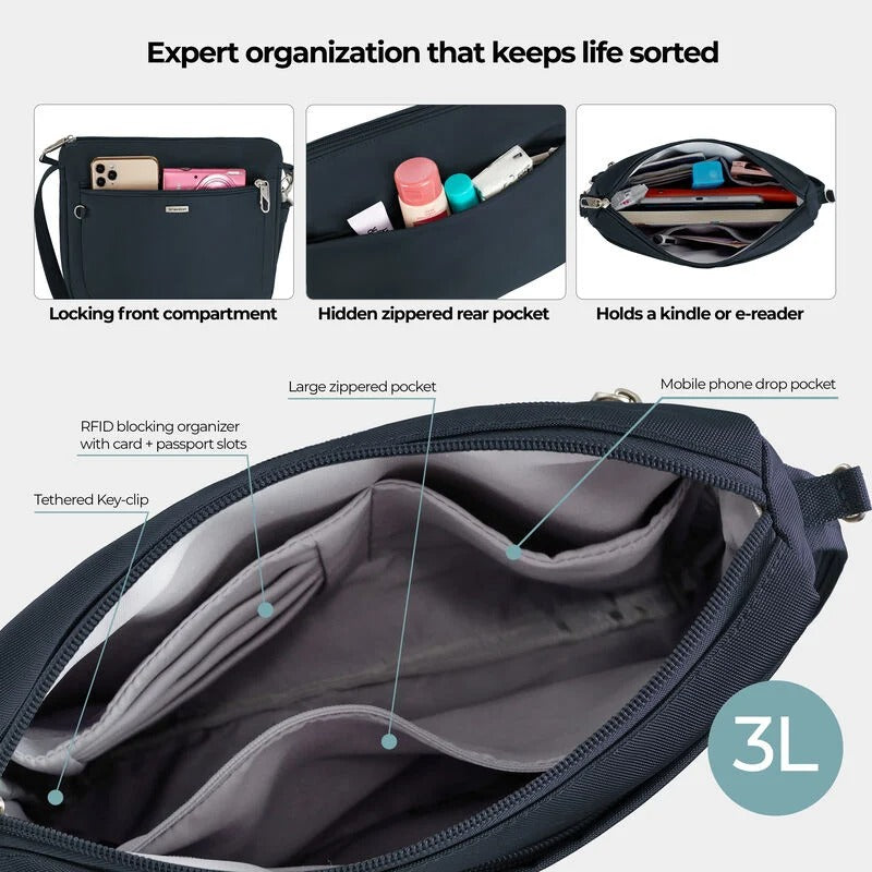 Travelon Anti-Theft Classic Small E/W Crossbody 80