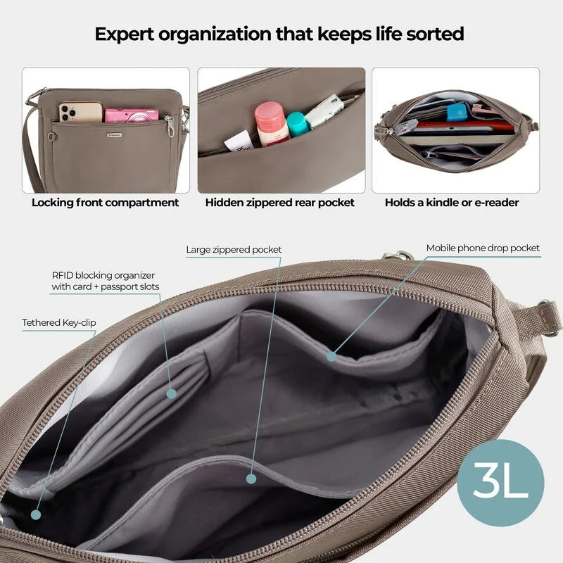 Travelon Anti-Theft Classic Small E/W Crossbody 21