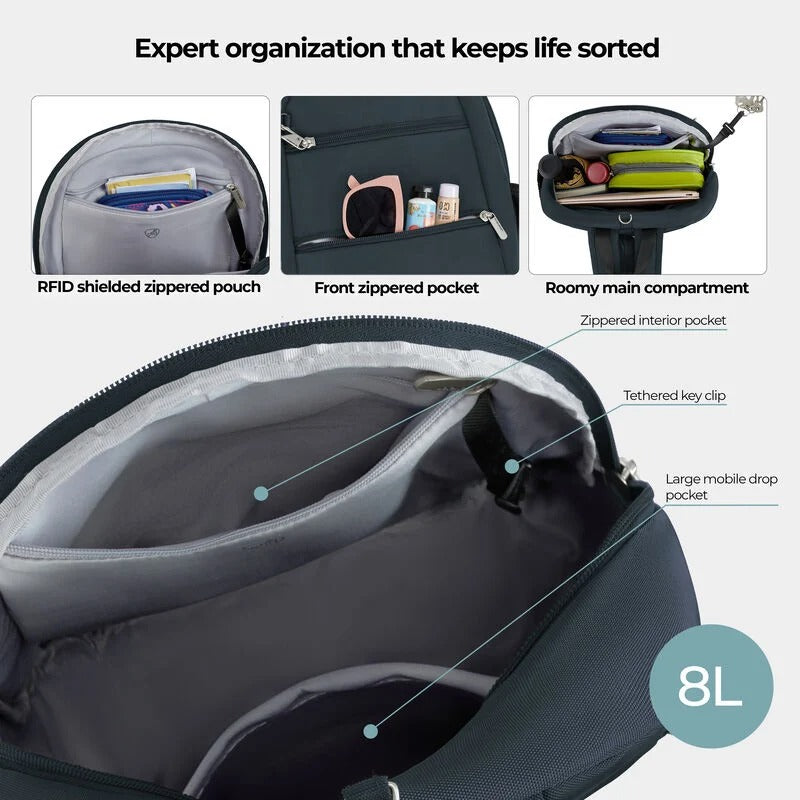 Travelon Anti-Theft Classic Convertible Sling Backpack 47