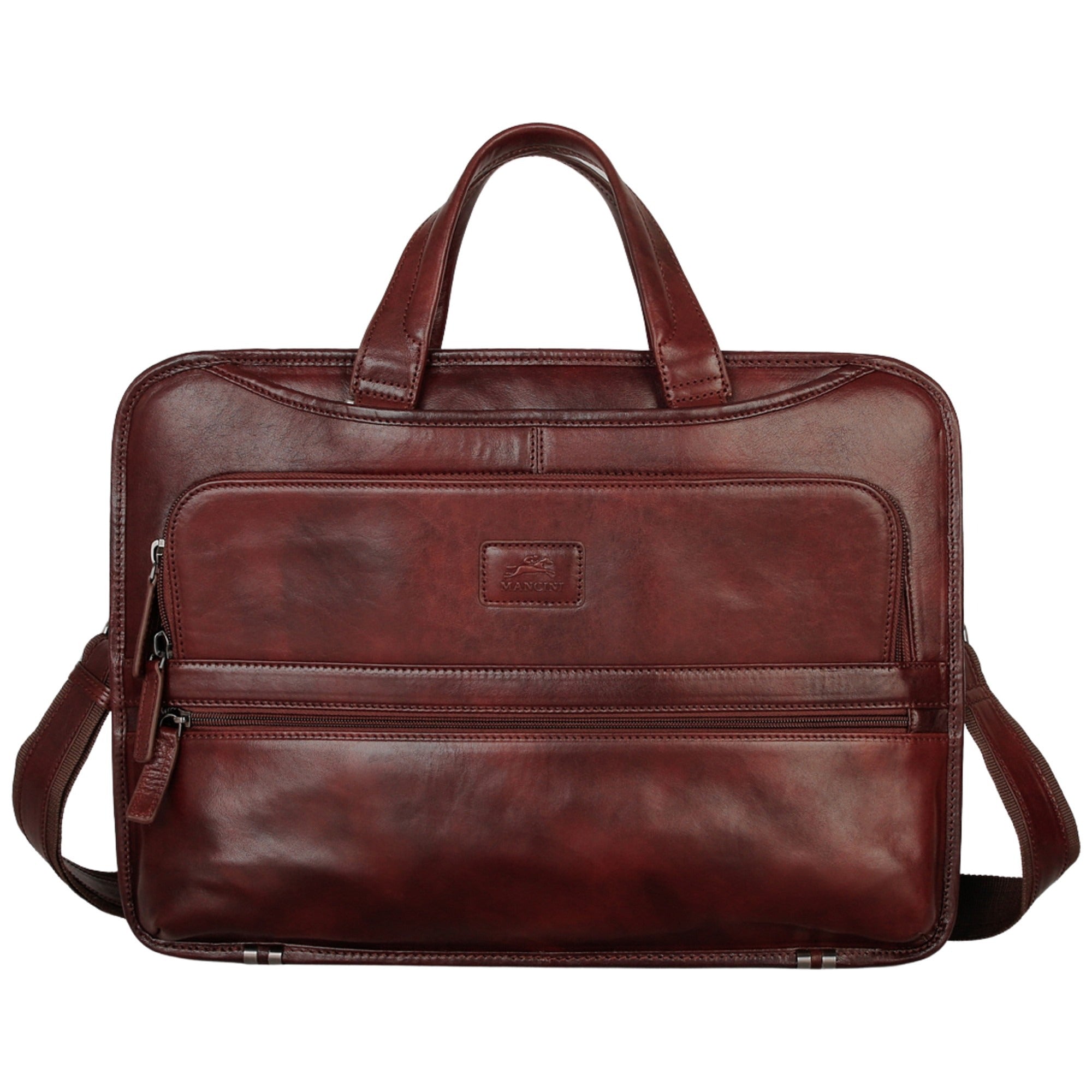 Mancini Pelle D’oro Triple Compartment 15.6” Laptop / Tablet Briefcase 11