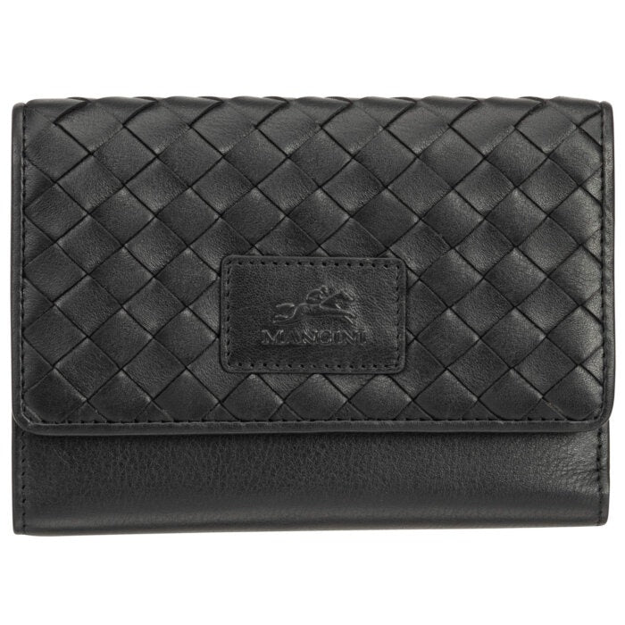 Mancini Basket Weave RFID Secure Medium Clutch Wallet 2