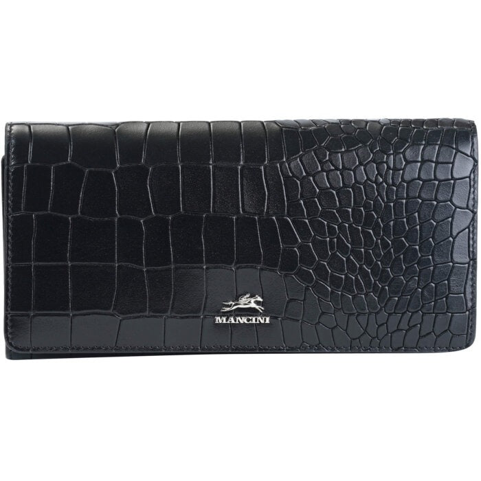 Mancini Croco2 Women’s Trifold Wallet 23