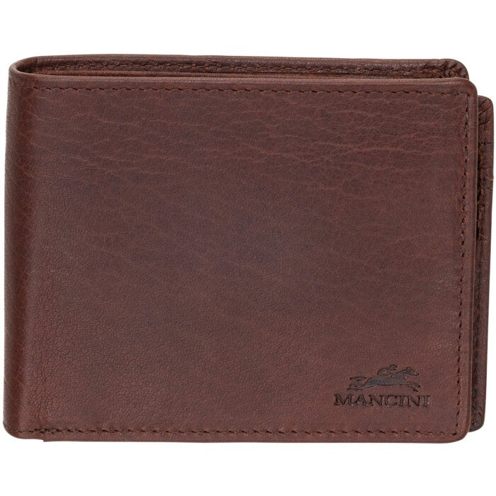 MANCINI Buffalo RFID Secure Center Wing Wallet with Coin Pocket 6
